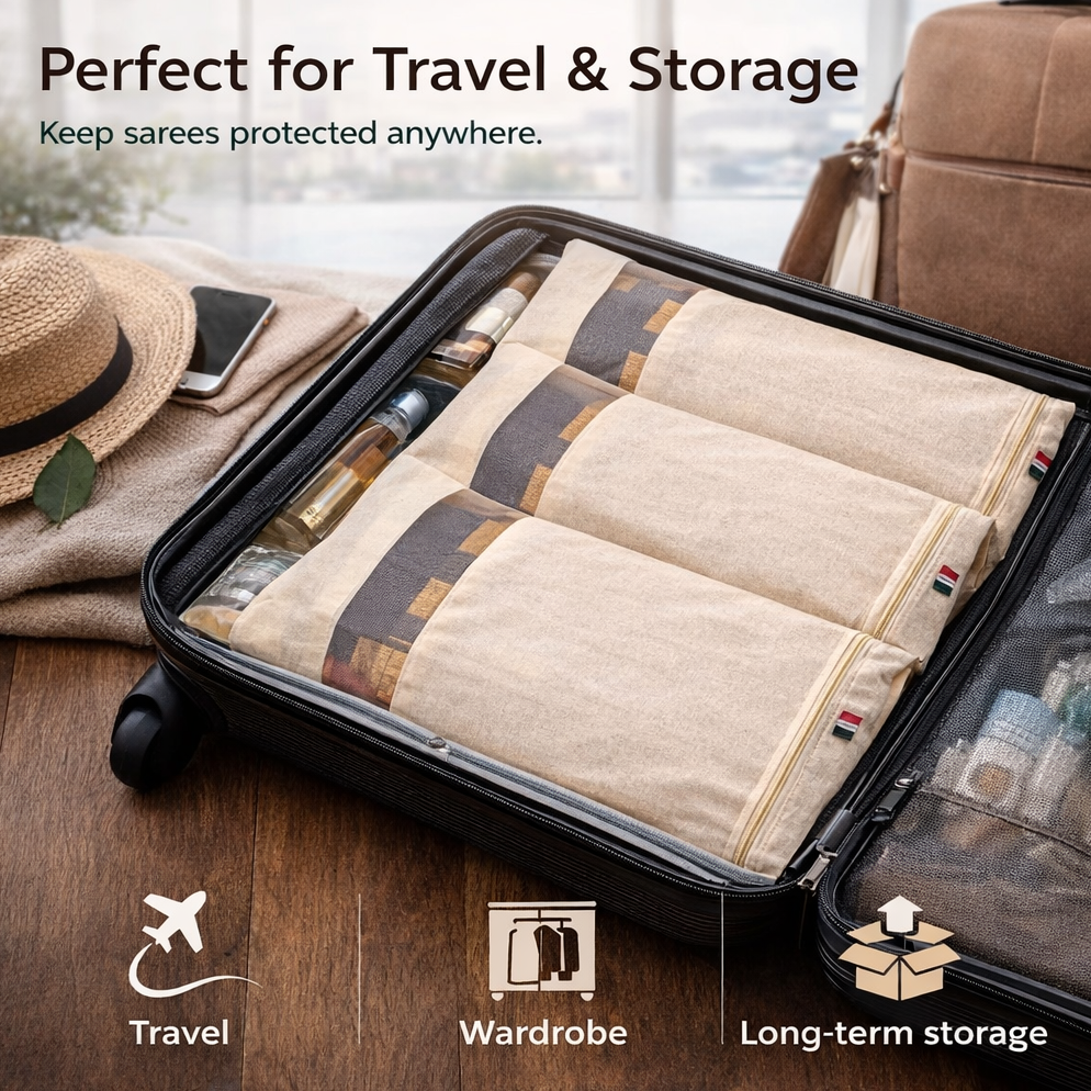 Premium Cotton Saree Covers – Pack of 10