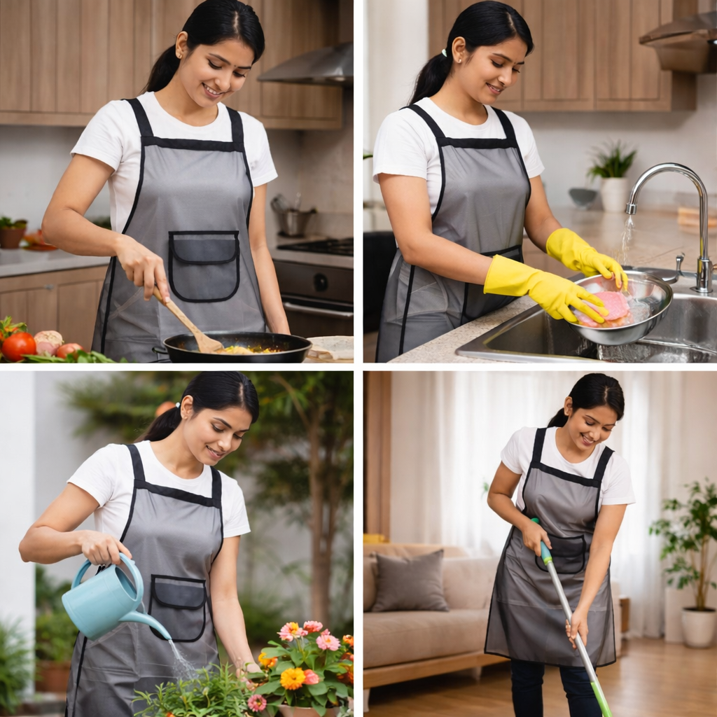 Multipurpose Transparent Kitchen Apron – Waterproof