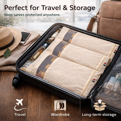 Premium Cotton Saree Covers – Pack of 10