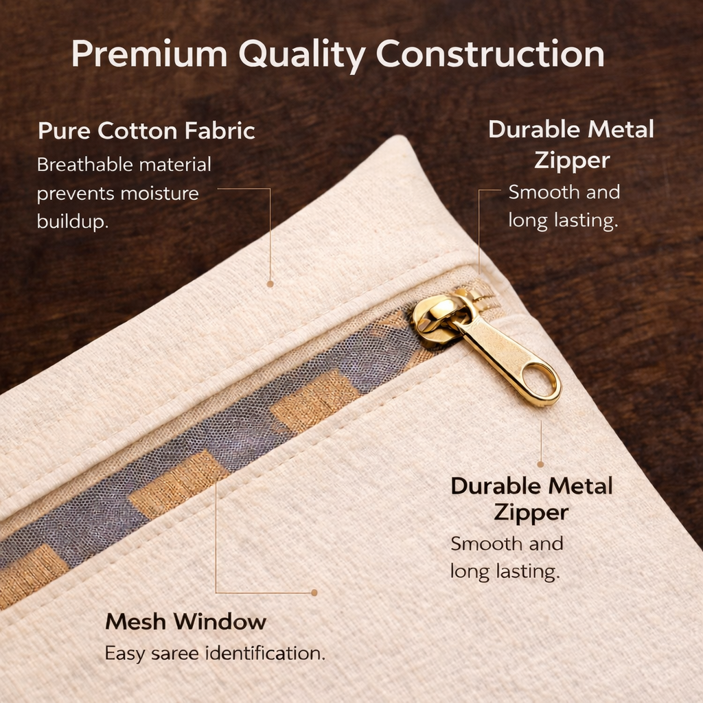 Premium Cotton Saree Covers – Pack of 10