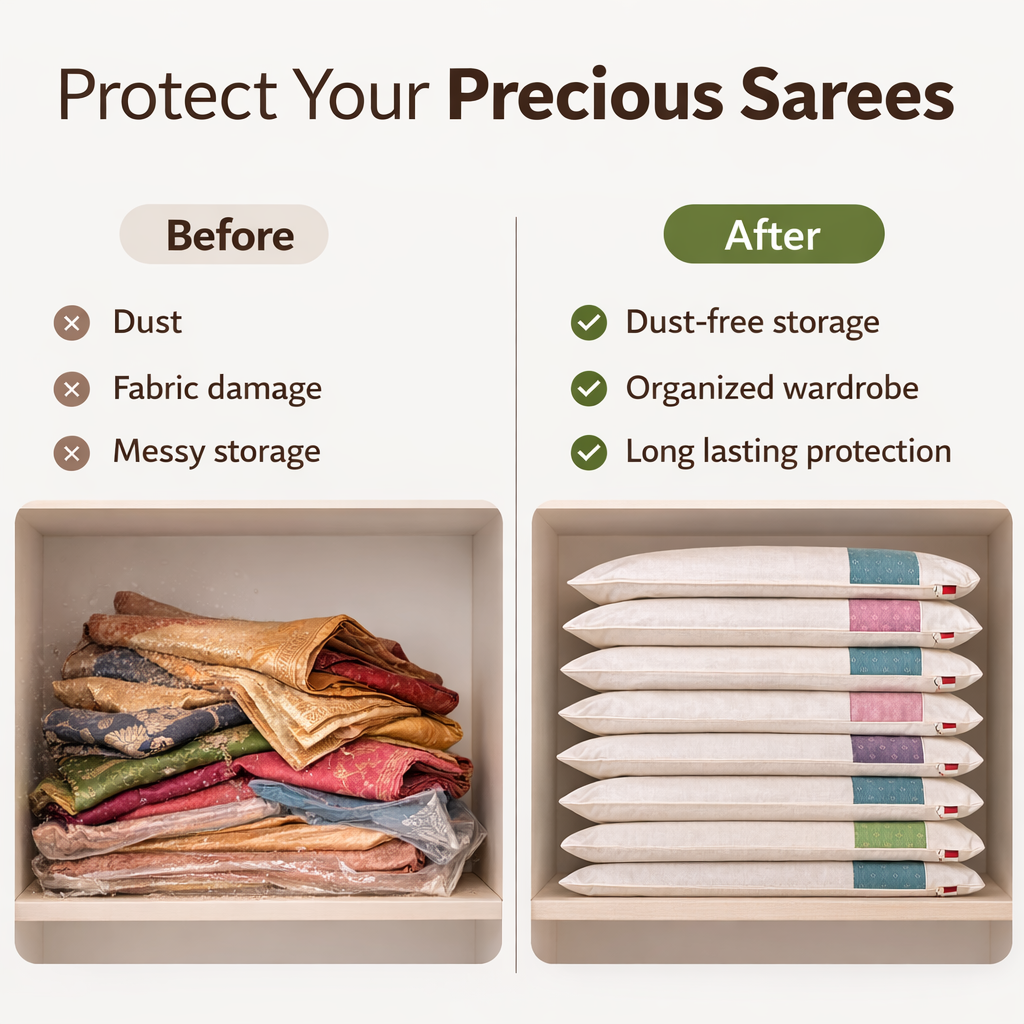 Premium Cotton Saree Covers – Pack of 10