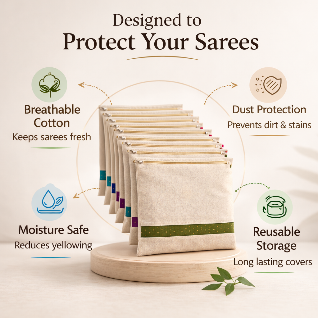 Premium Cotton Saree Covers – Pack of 10